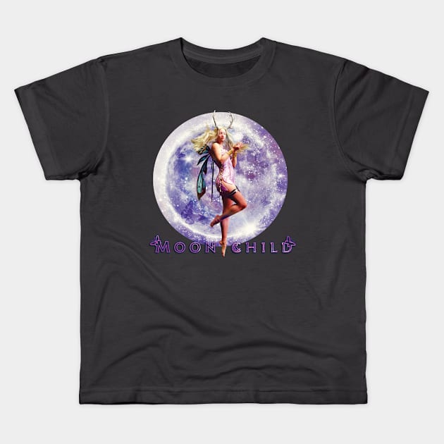 Moon Child Kids T-Shirt by The Verdant Witch